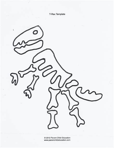 Dinosaur Bones Cut Out Printable Templates