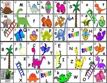 Dinosaur Chutes and Ladders printable