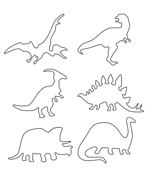 Dinosaur Cutout Templates