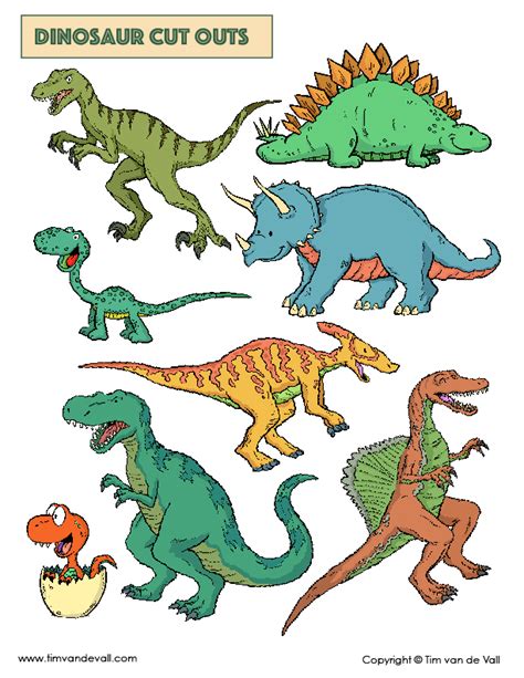 Dinosaur cutouts for school