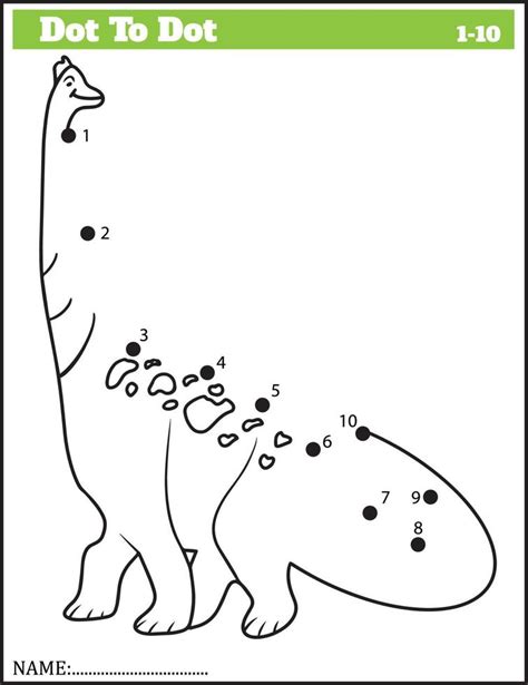 Dinosaur discovery dot to dot printable