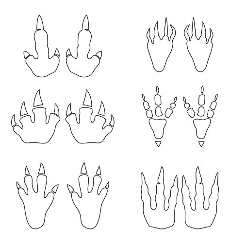 Dinosaur Footprint Templates for Education