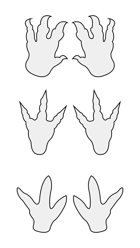 Dinosaur footprints templates free 8