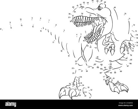 Dinosaur jungle dot to dot printable