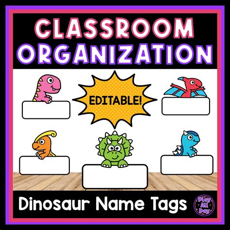 Dinosaur Name Tags Activities