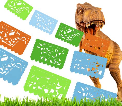 Dinosaur papel picado template