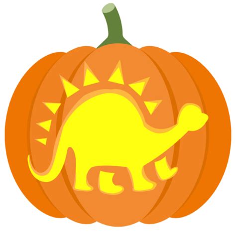 Dinosaur pumpkin stencil templates