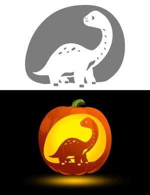 Diplodocus pumpkin stencil