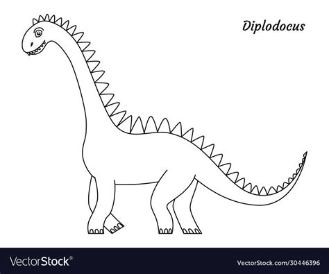 Diplodocus Template for Kids