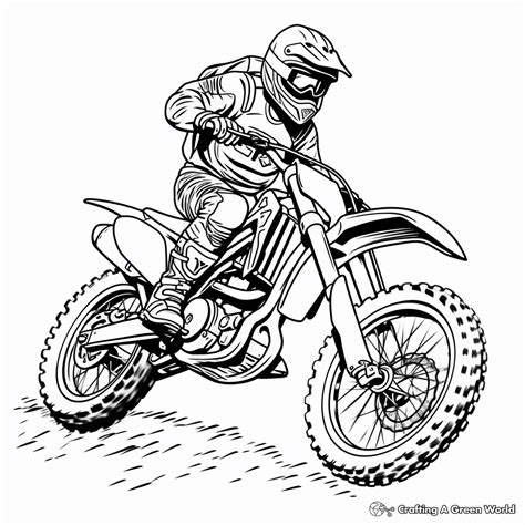 Dirt Bike Adventure Coloring Page