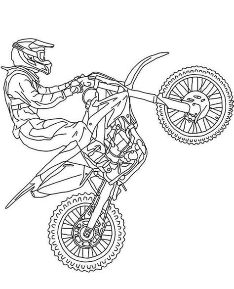 Dirt Bike Coloring Page 1