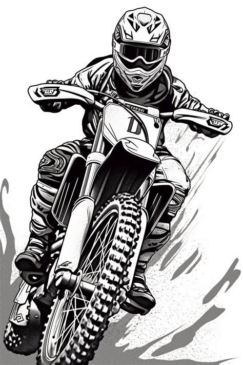 Dirt Bike Coloring Page 2