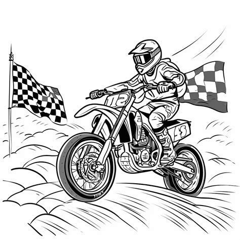 Dirt Bike Coloring Pages For Kids To Print