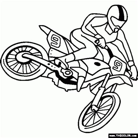 Dirt Bike Coloring Pages for Kids