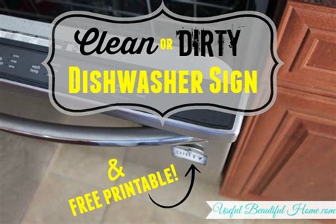 Dirty Dishwasher Alert Printable Sign 2