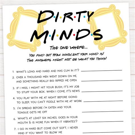 Dirty Minds Game Template 4