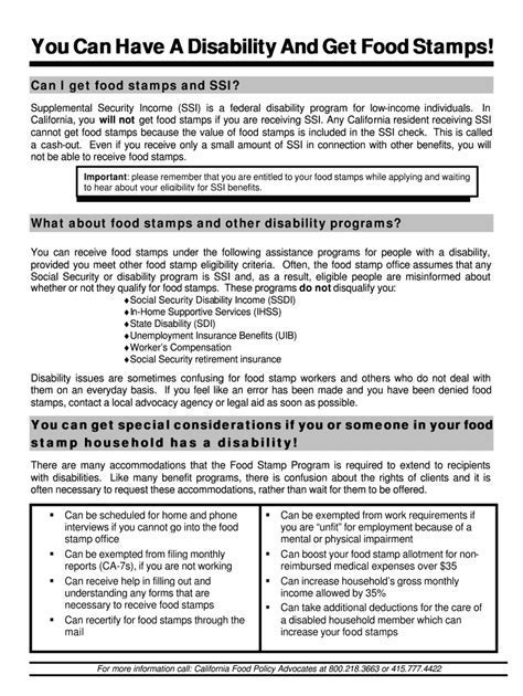 Eligibility Requirements for Disability and Food Stamps