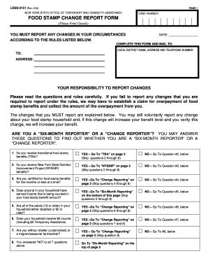 Disability and Food Stamps Reporting Changes