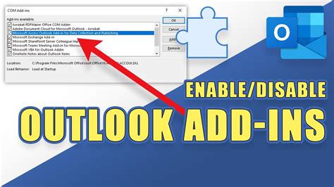 Disabling an add-in in Excel