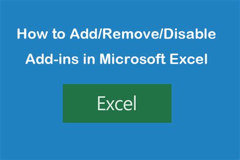 Disable add-ins in Excel on Mac