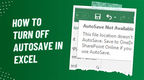 Disable AutoSave