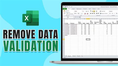 Disable Excel Data Validation