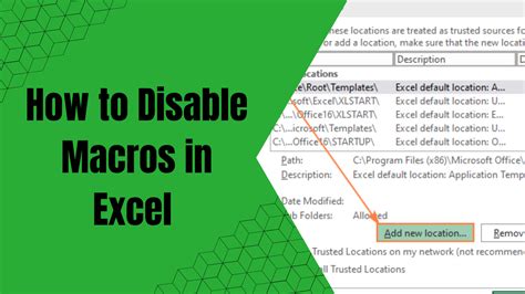 Disable Macros