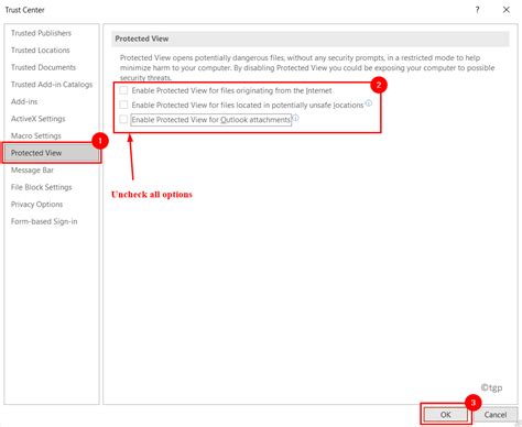 Disable Protected View for Specific Files in Excel