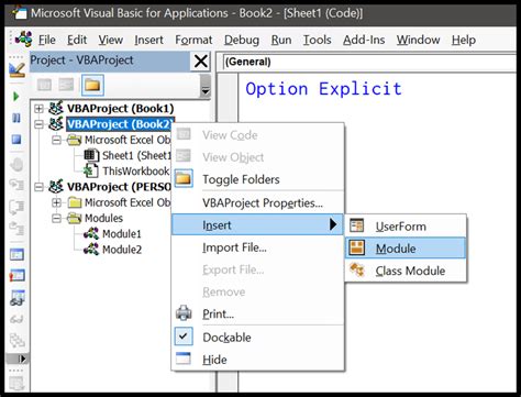 Disable VBA Module