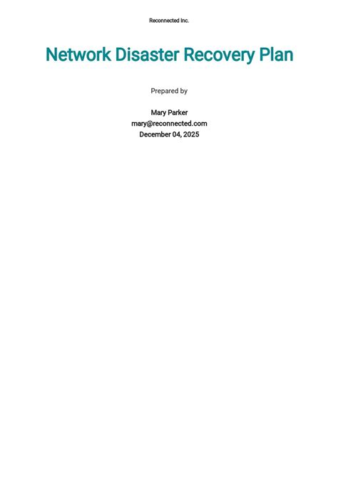 Disaster Recovery Plan Template 9