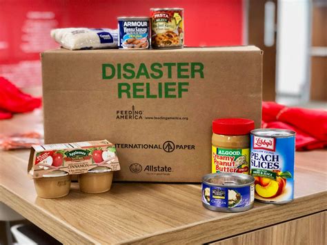 A person receiving disaster relief food