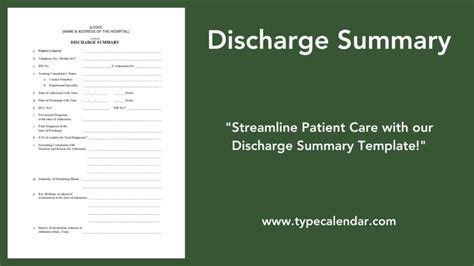 Discharge Papers Template 3