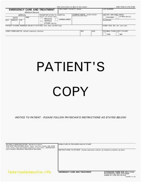 Discharge Papers Template 7