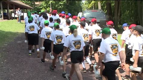 Adults participating in discipline camp activities