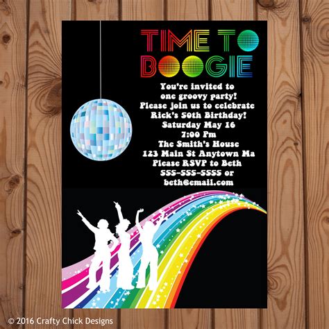 Disco Invitation Template 4