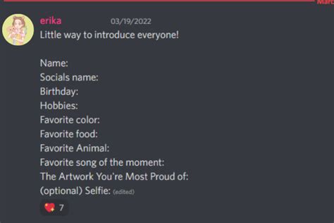 Discord Introduction Examples