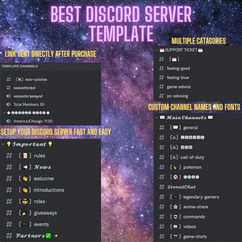 Discord server template for communities