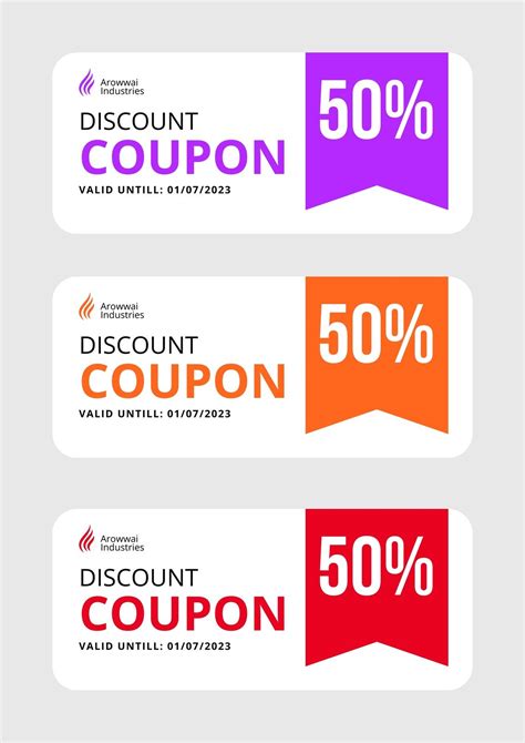 Discount coupon template example