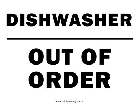 Clean Dirty Dishwasher Sign Ideas