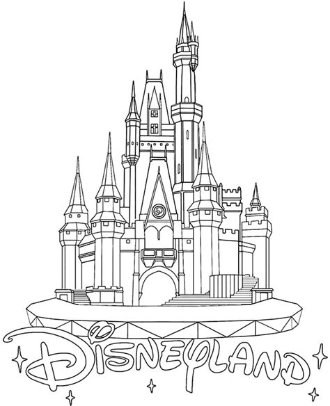 Disney Castle Coloring Page 1