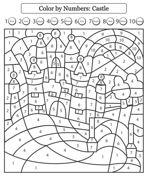 Disney Castles Color by Number