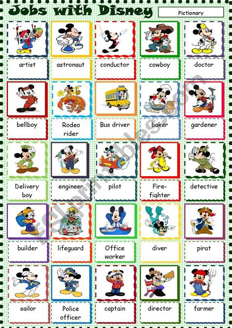 Disney character careers