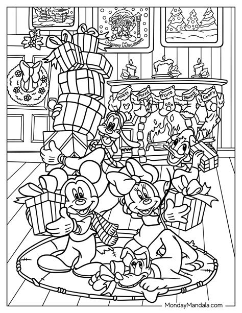 Disney Christmas Coloring Pages Gallery 1