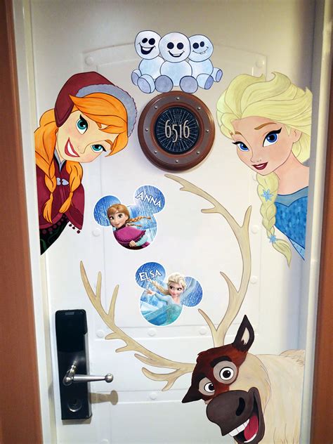 Frozen Disney Cruise Door Magnet Template