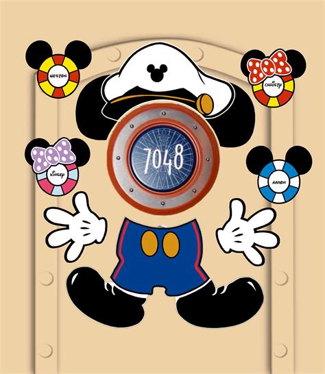 Mickey Mouse Disney Cruise Door Magnet Template