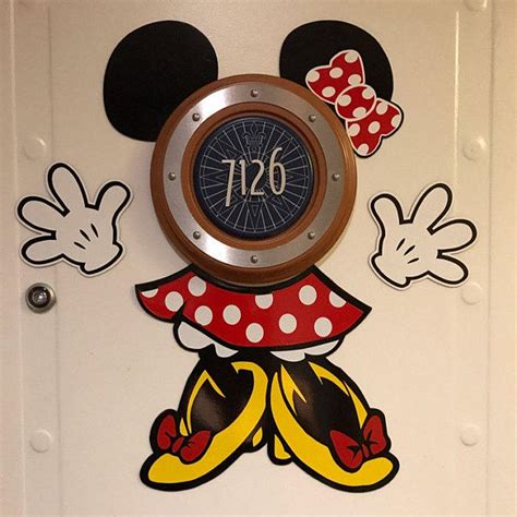 Minnie Mouse Disney Cruise Door Magnet Template