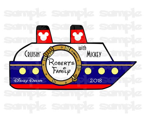 Disney Cruise Magnet Template Design