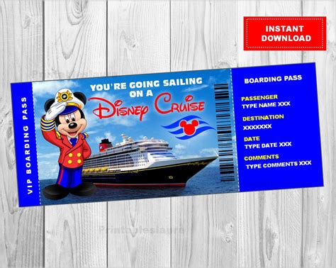 Disney cruise ticket printable 4