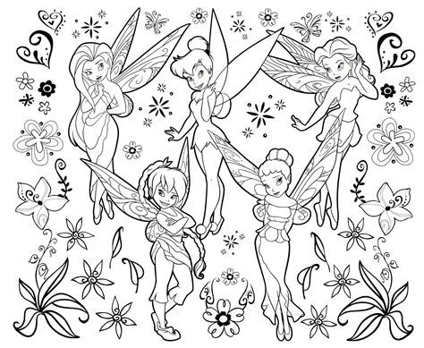 Disney fairy coloring pages