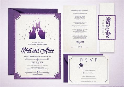 Disney Fairytale Inspired Wedding Invitations